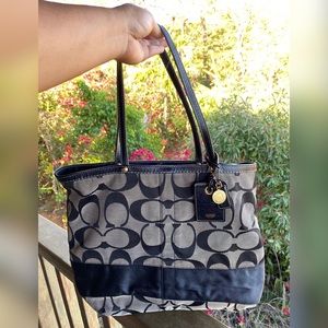 COACH Black Signature Handbag